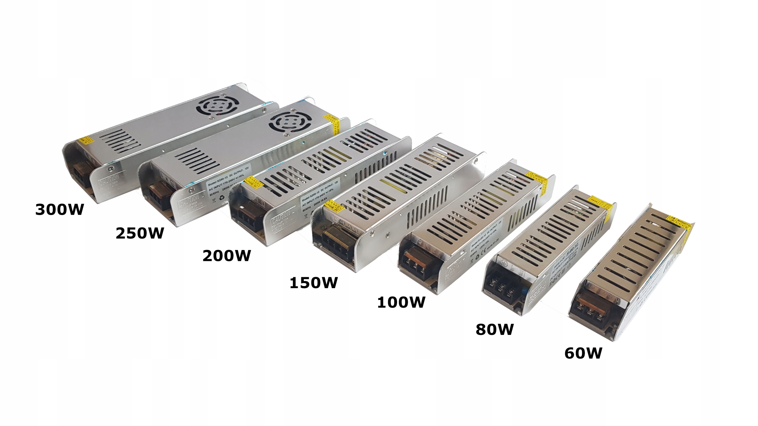 Zasilacz do taśm LED SLIM modułowy 250W 12V IP20 Typ zasilacz