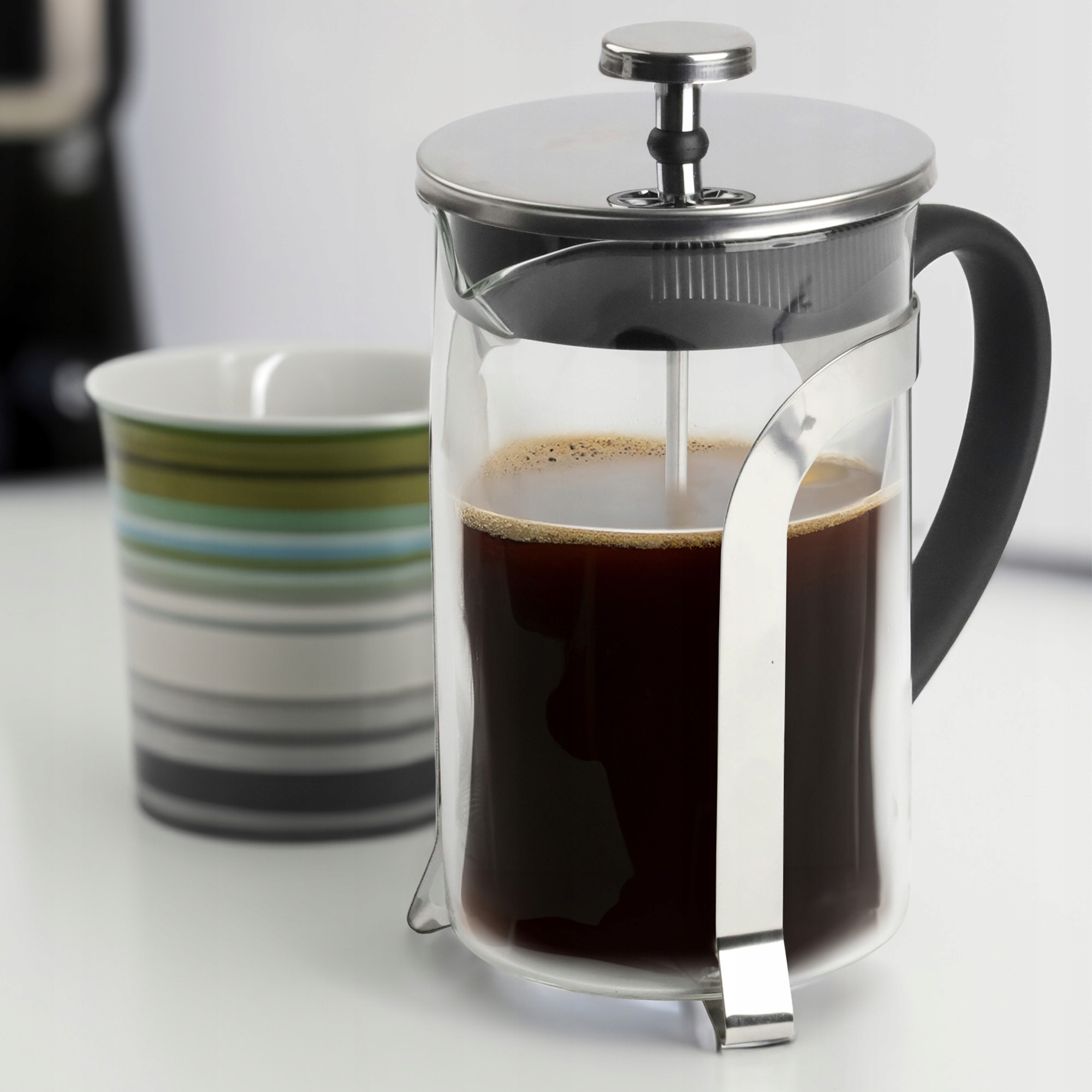 DZBANEK Z ZAPARZACZEM DO KAWY HERBATY ZIÓŁ STALOWY 800 ML FRENCH PRESS