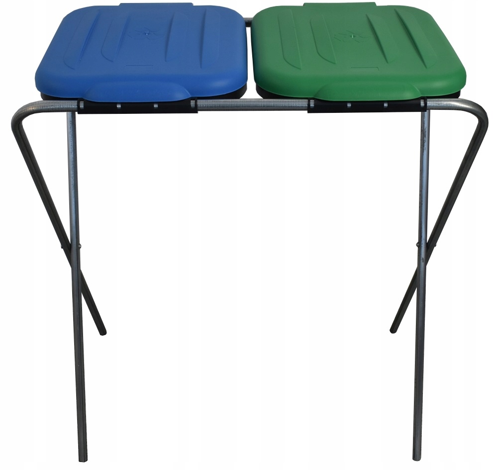 STOJAK KOSZ 2-STANOWISKOWY DO SEGREGACJI ŚMIECI