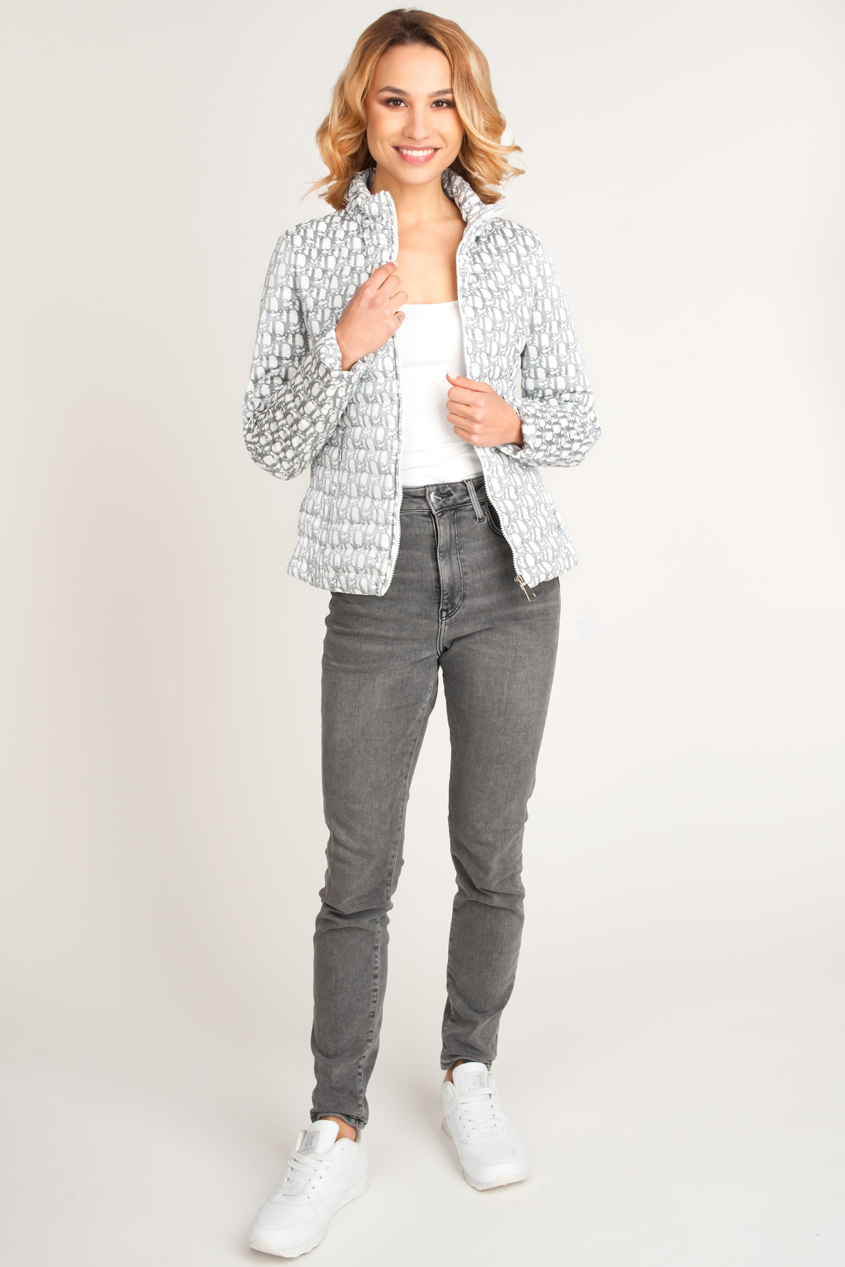 KURTKA DAMSKA PUCHOWA PRZEJŚCIOWA PIKOWANA BIAŁA Marka inna