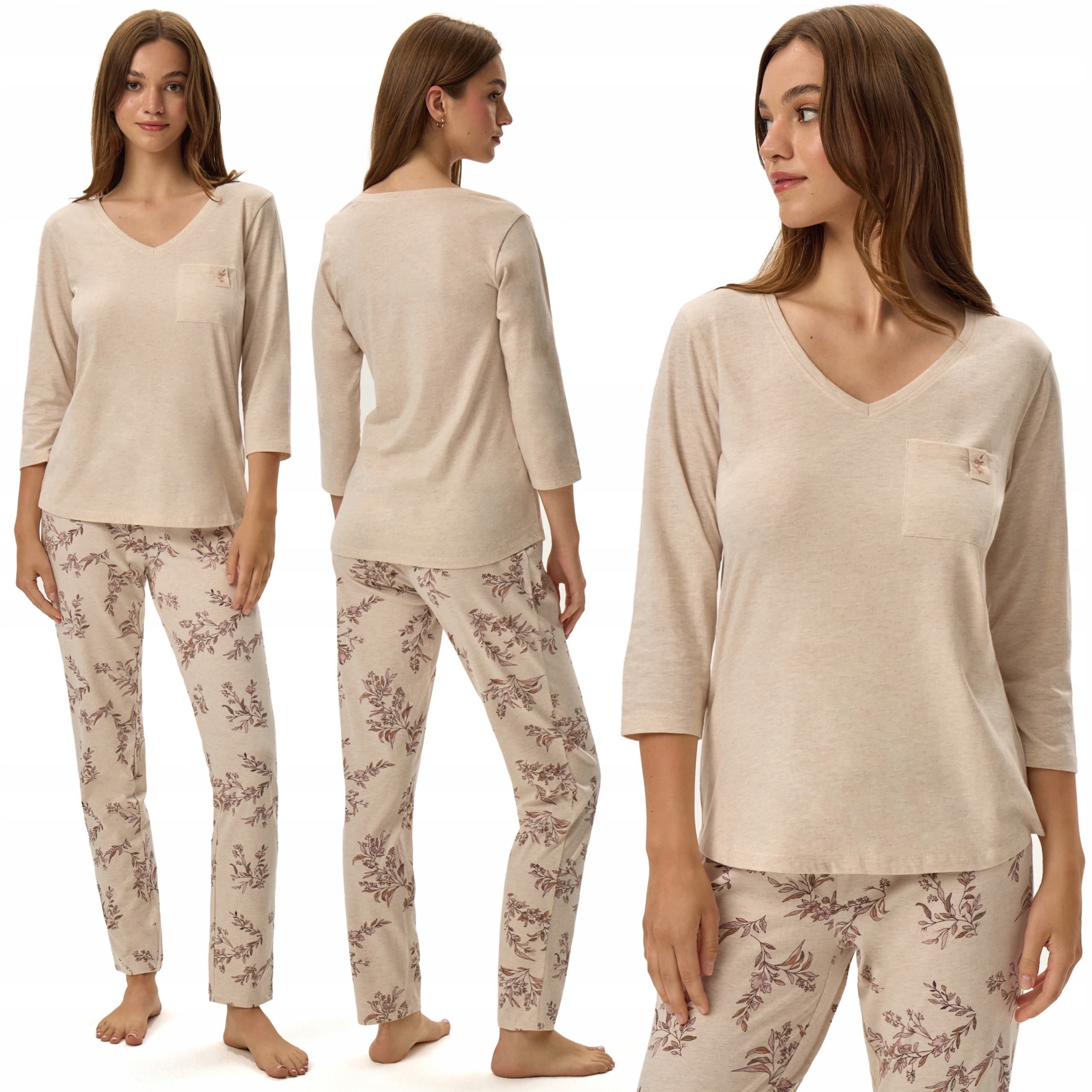 Henderson Faida dámské bavlněné pyžamo Rukávy 3/4 XL