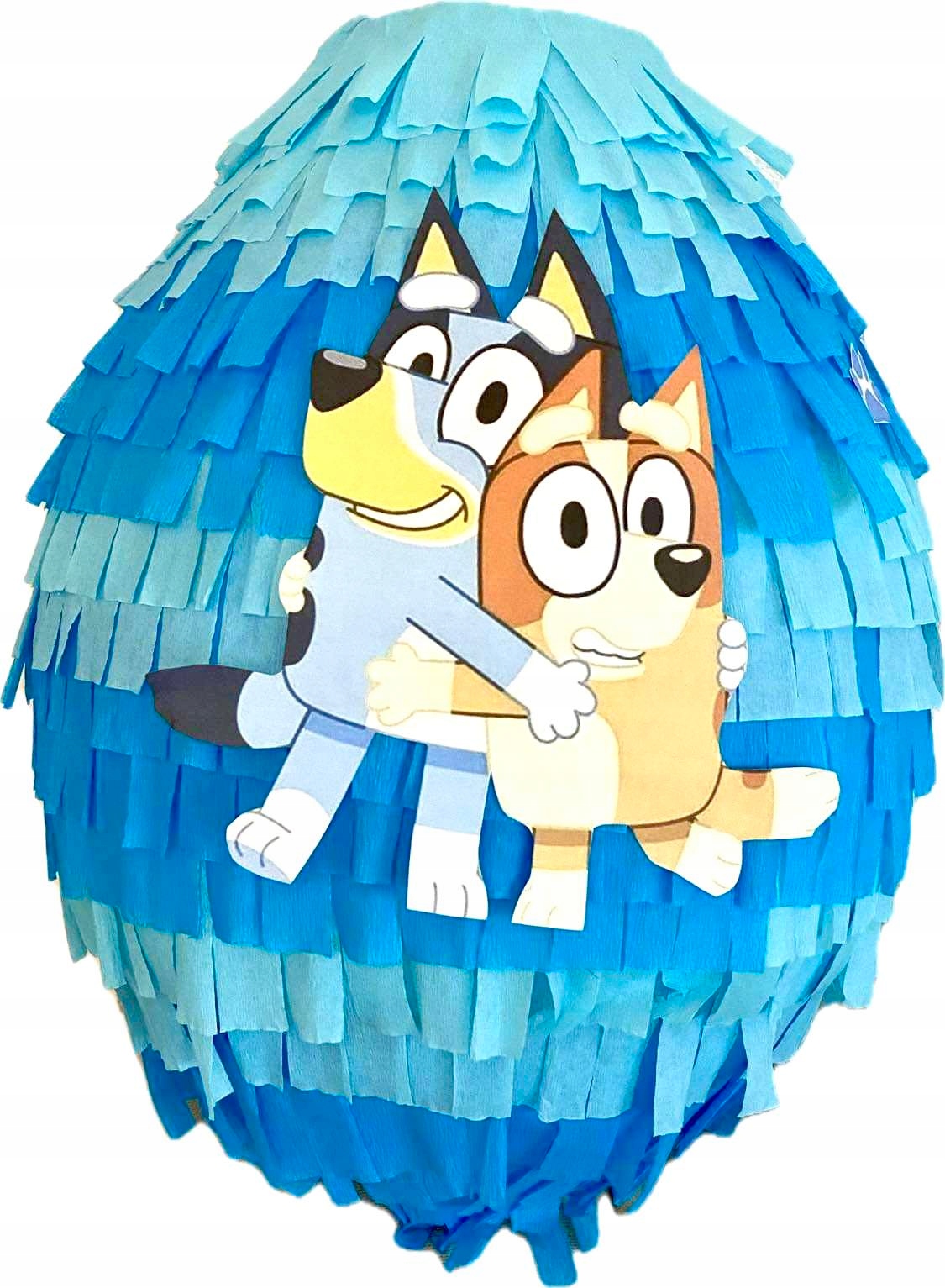 DUŻA PINIATA URODZINOWA kij maska BLUE XL 85CM