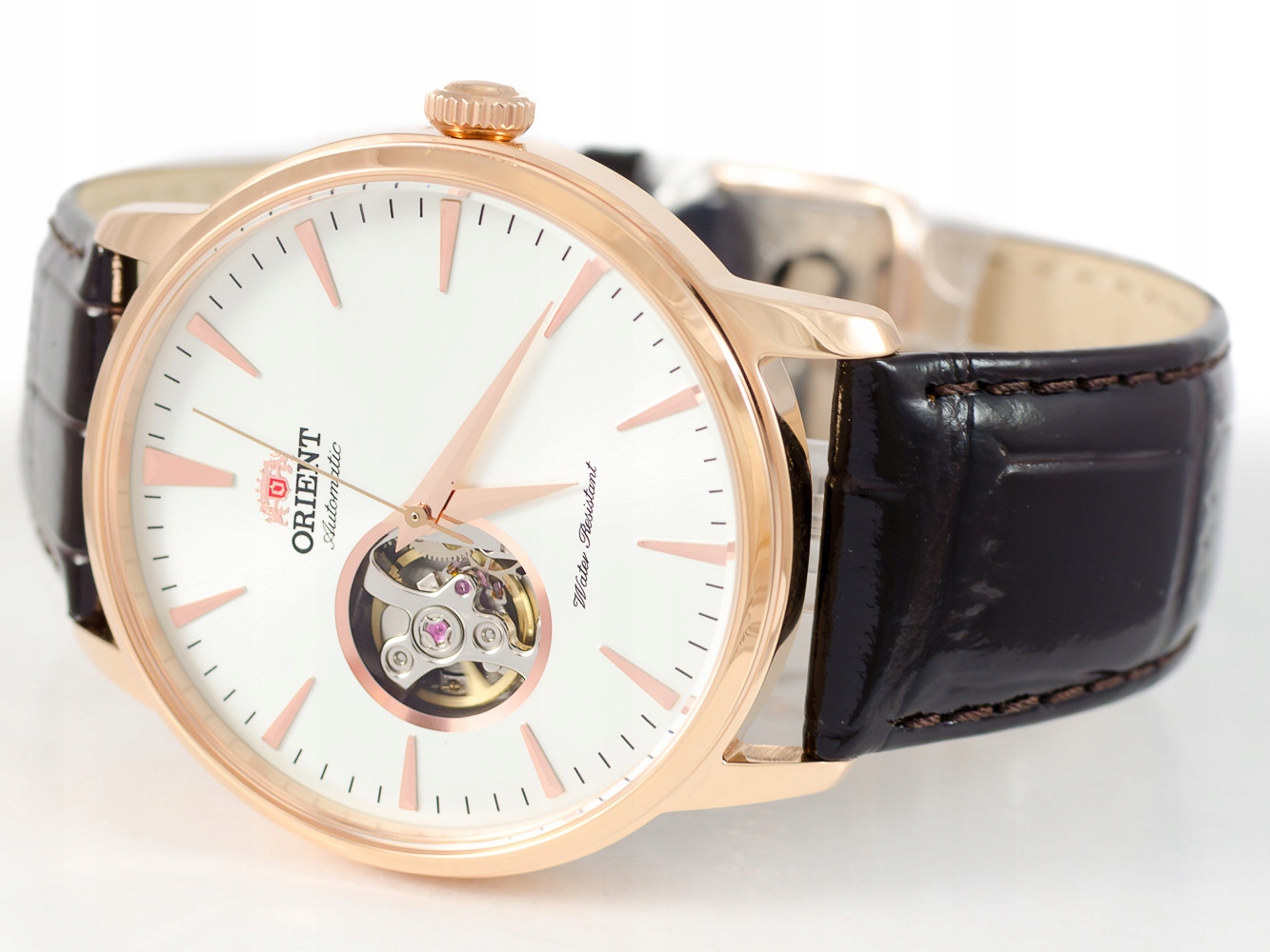 Zegarek Męski Orient Automatic FAG02002W0 Pozłacany, Różowe złoto
