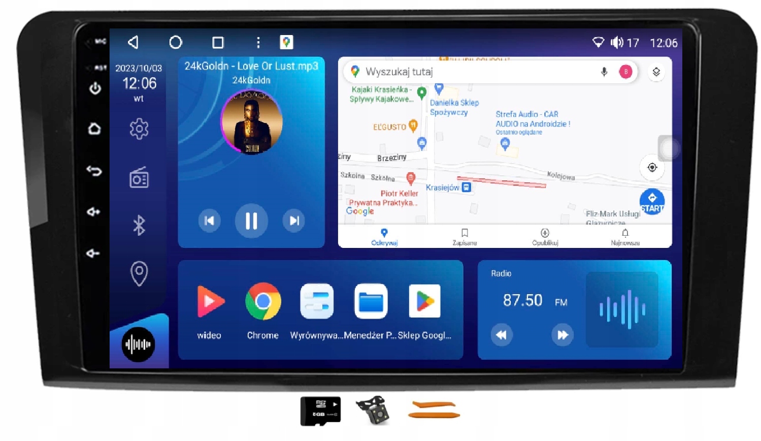 Rádio Android Navigácia Qled 2K Carplay 64GB Mercedes ML Gl W164 X164 05-11