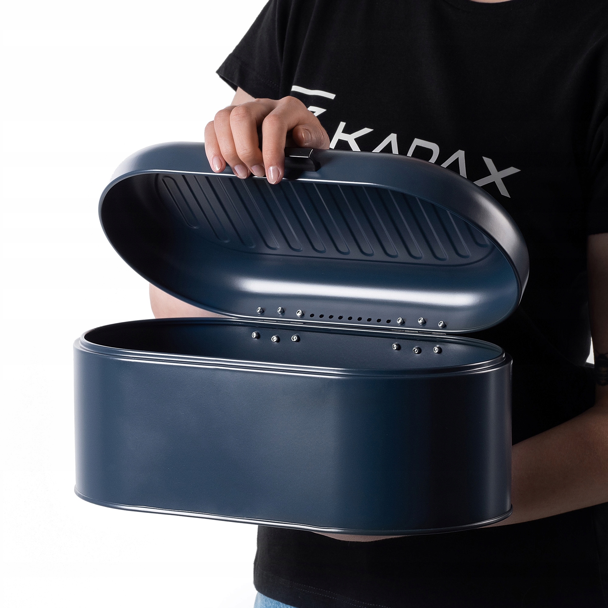 CHLEBAK POJEMNIK NA PIECZYWO CHLEB GRANATOWY STAL EAN (GTIN) 5903699453902