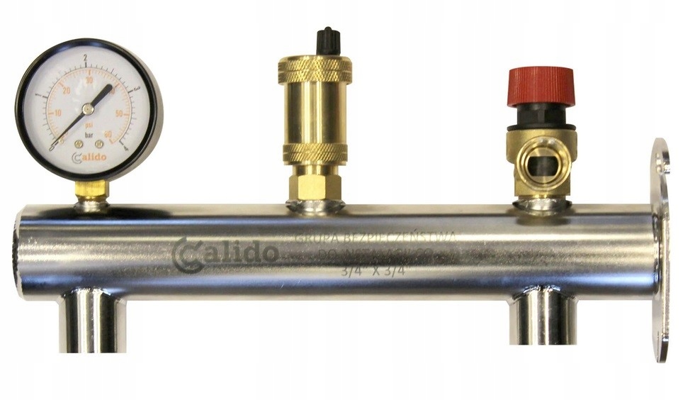 Grupa bezpieczeństwa Co zaworem 3 Bar 286 mm 4 bar 110°C Arka