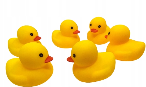 KACZE STADKO KACZUSZKA gumowa do kąpieli 6 szt Kolor żółty