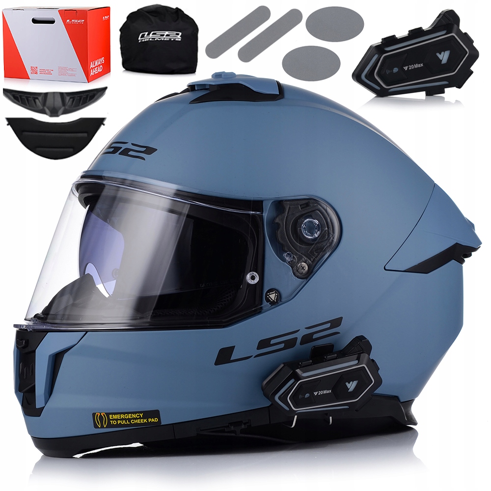 Motocyklová Prilba LS2 FF808 Stream II Misty Matt Interkom Bluetooth Blenda