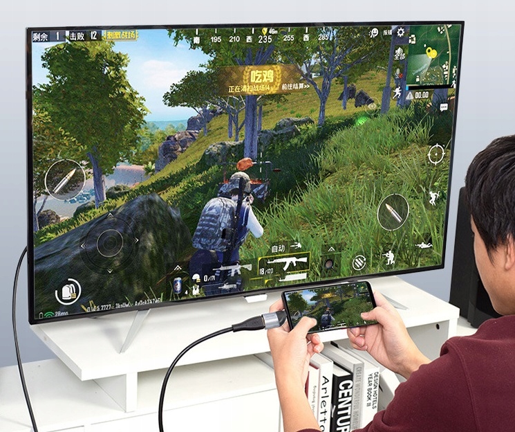 ADAPTER USB TYP-C DO DISPLAYPORT 8K 60Hz 3D VESA Długość kabla 0 m