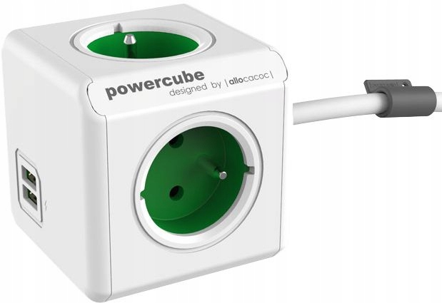

PowerCube Extended zielony, przew. 1,5m, 4 gniazda