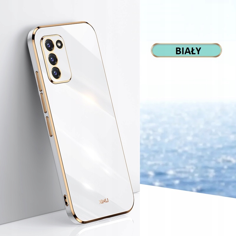 ETUI do SAMSUNG GALAXY S21 FE + SZKŁO I ELEGANCKIE PLECKI GLAMOUR GOLD CASE Dedykowany model Galaxy S21 FE