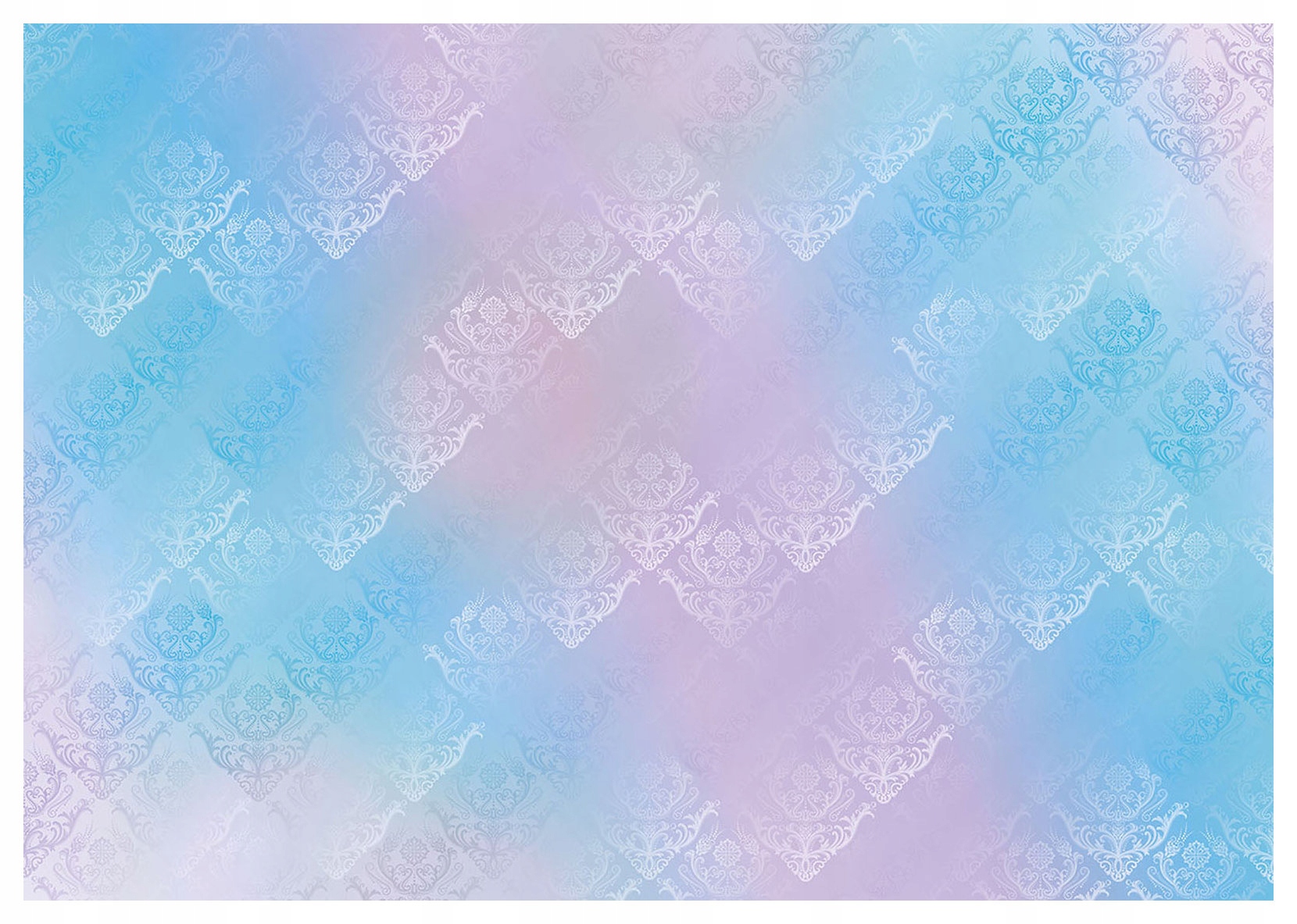 Vliesová fototapeta Pastelový Damašek Abstrakcia Modrá 416x254 lepidlo