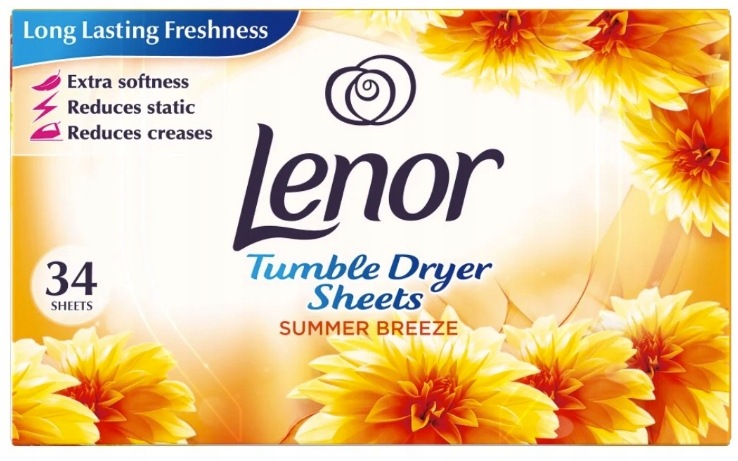 Lenor vonné ubrousky do sušičky Summer Breeze, 34 ks