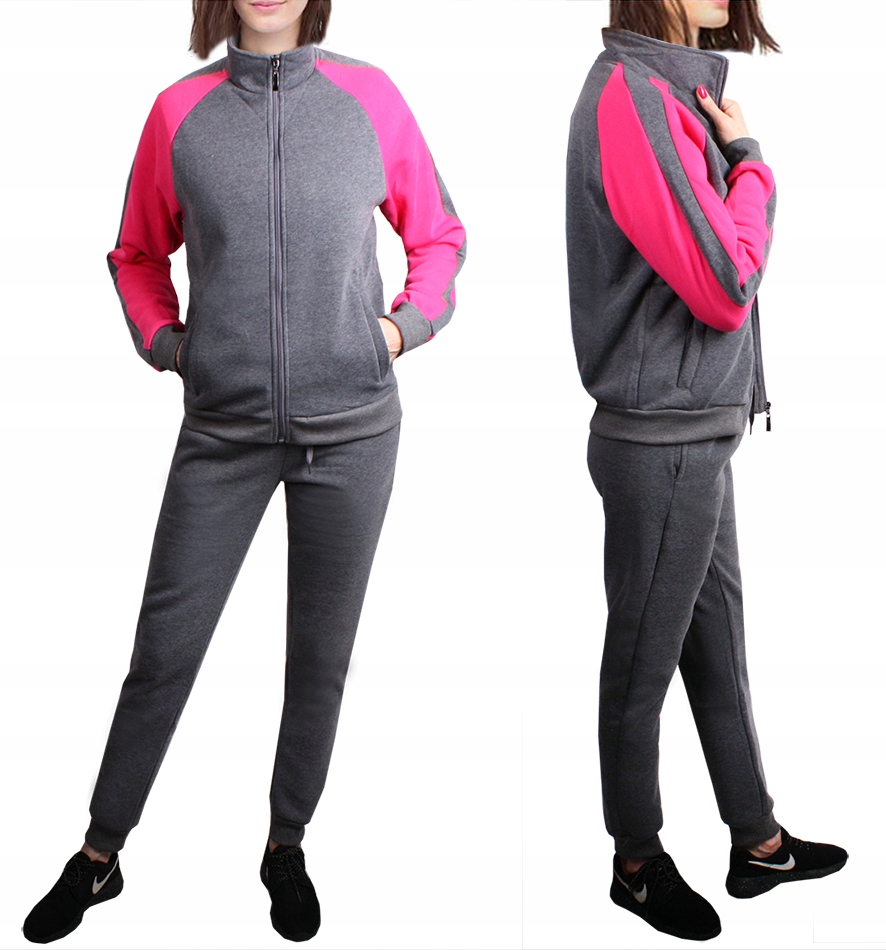 

Ciepły Damski dres Dresy stójka 100 grafit L/XL