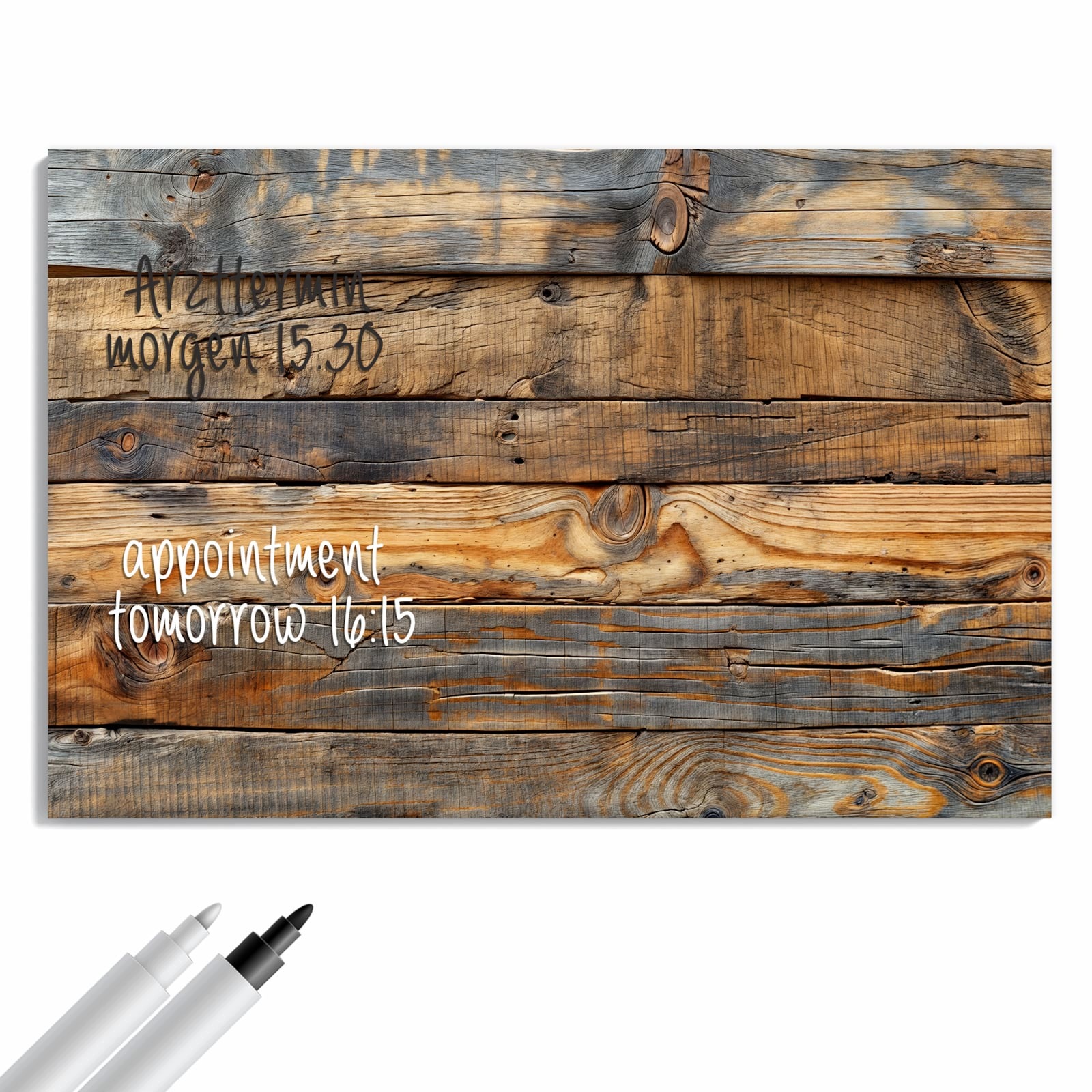Magnetická tabule Efekt dřevěné stěny 90 × 60 cm