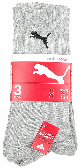 

Puma Sport 3-PACK 880355 Grey Skarpety 35-38