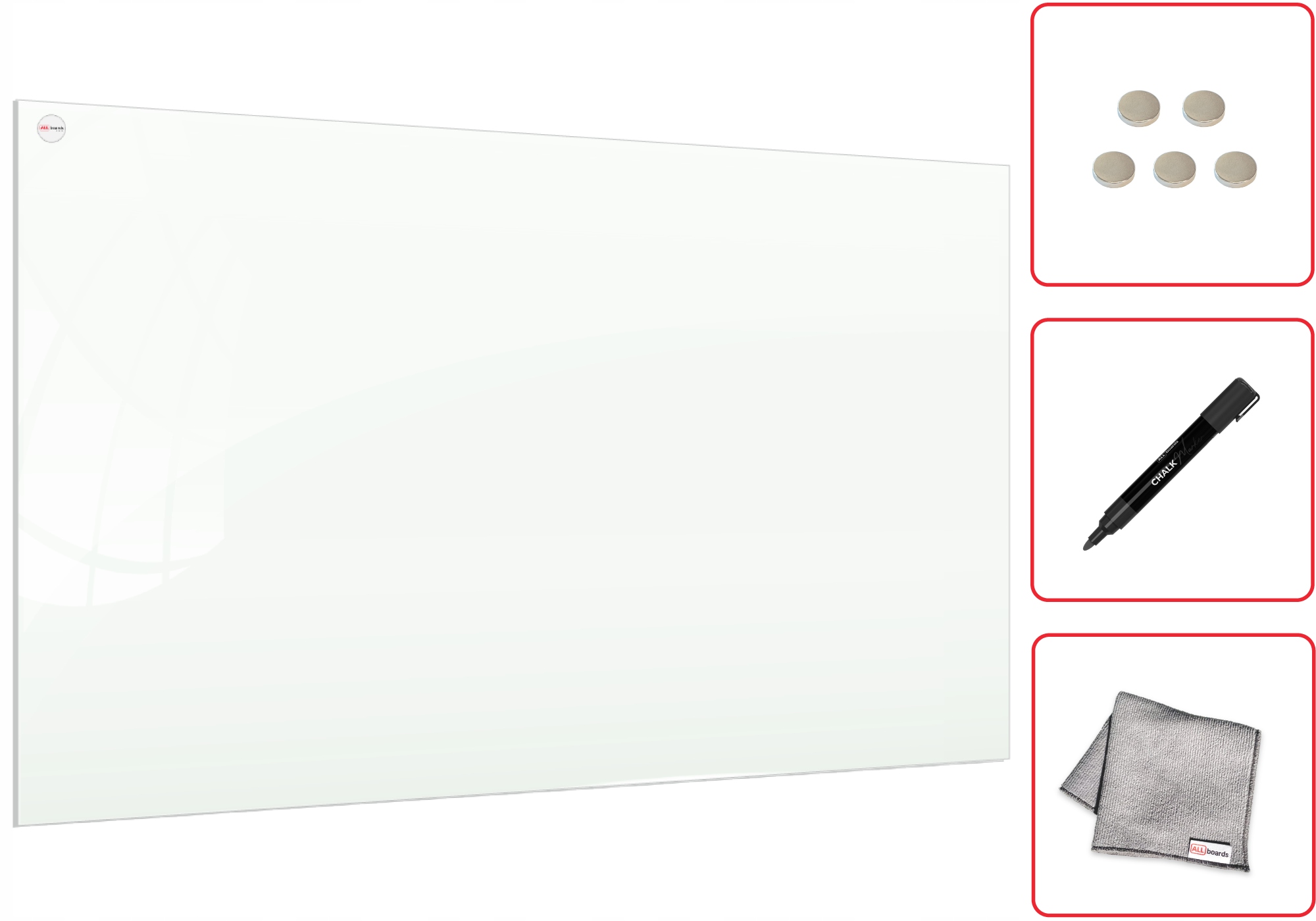 

Tablica magnetyczna Szklana biała 120x90 Gratisy