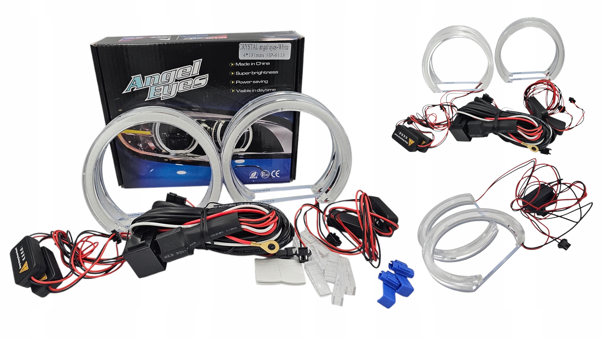 Crystal White Led Kroužky Bmw E36 E38 E39 E46 Ultra Silné Top