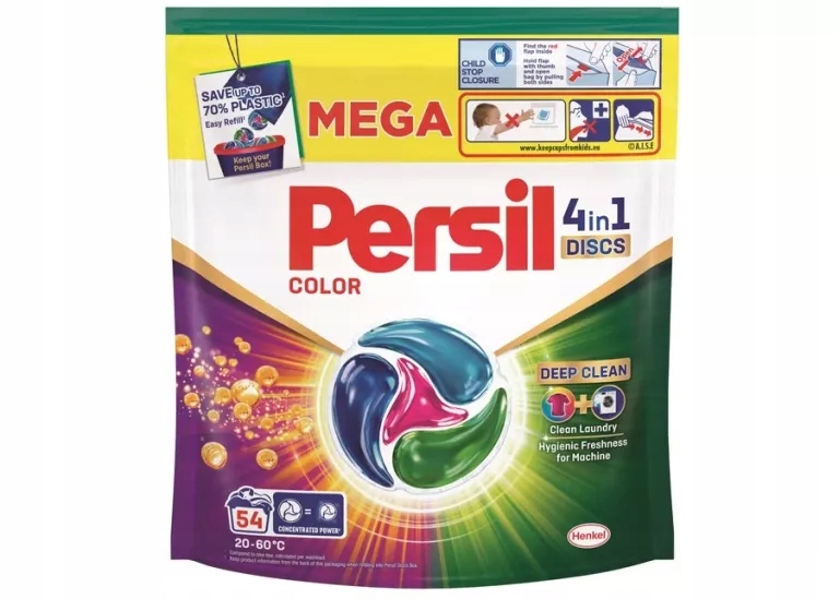 PERSIL 4V1 DISCS KAPSLE NA PRANÍ BARVY 54KS