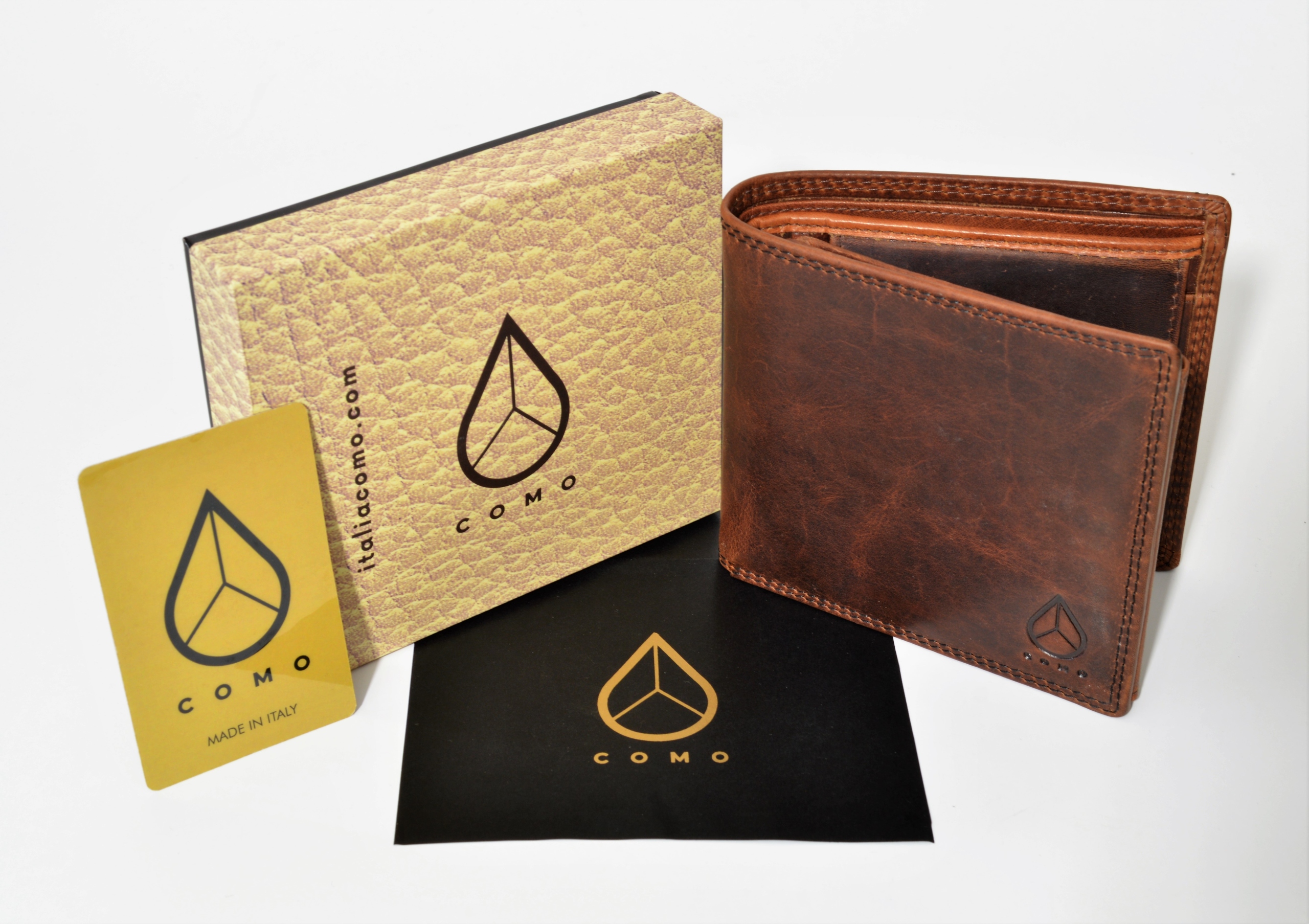 

Portfel skórzany męski Como brąz Włoski styl 10W