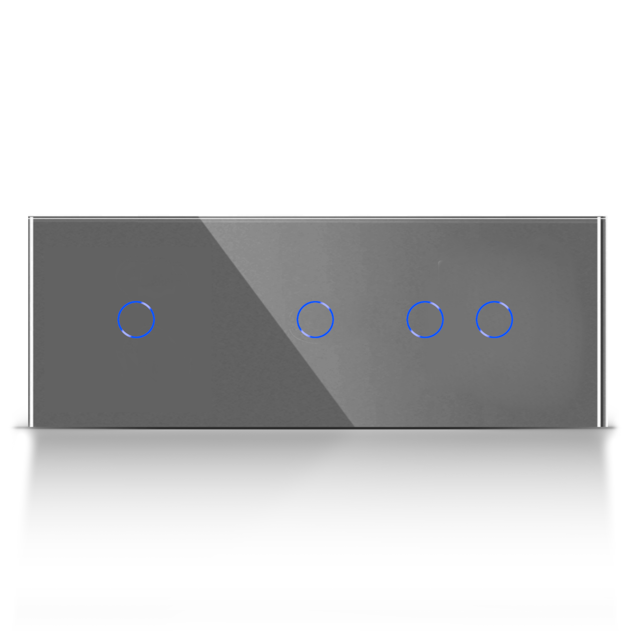 Dotykový Spínač Svetla 1+1+2 Wifi Trojitý Rámček 4K Tlačidlá Tuya Smart