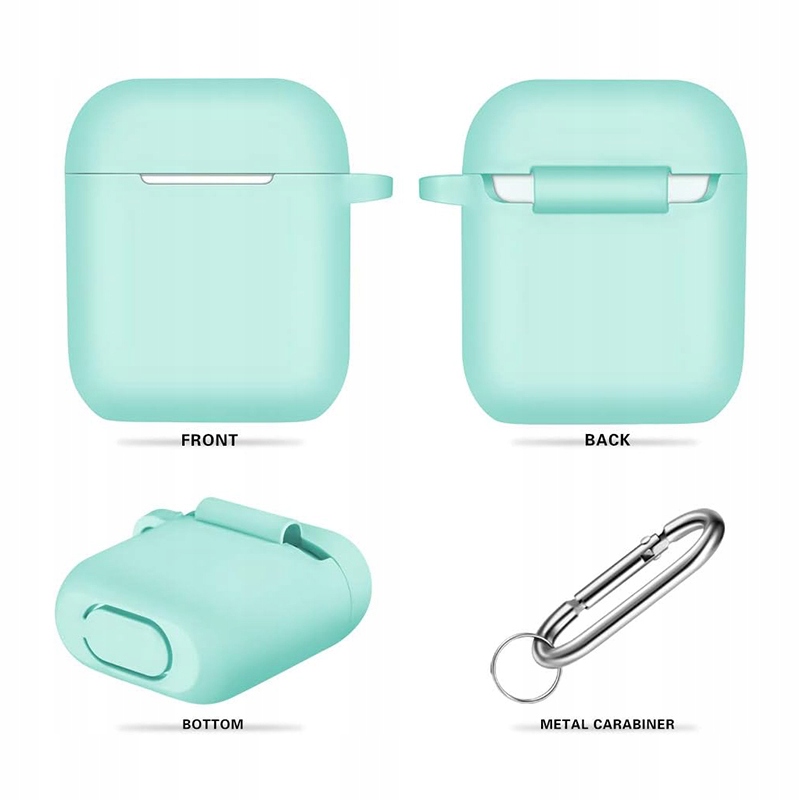 NOWE SILIKONOWE ETUI CASE DLA AIRPODS 1 I 2 GENERACJI CIENKIE NIE POGRUBIA! Model 1.2podsblusil