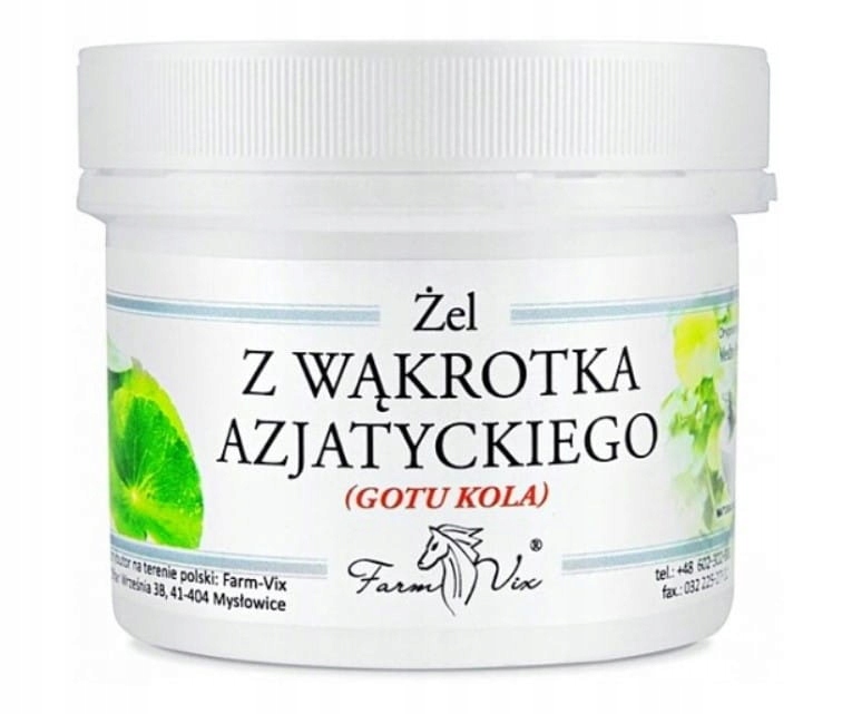 Żel z wąkrotka azjatyckiego Gotu Kola Farm-Vix