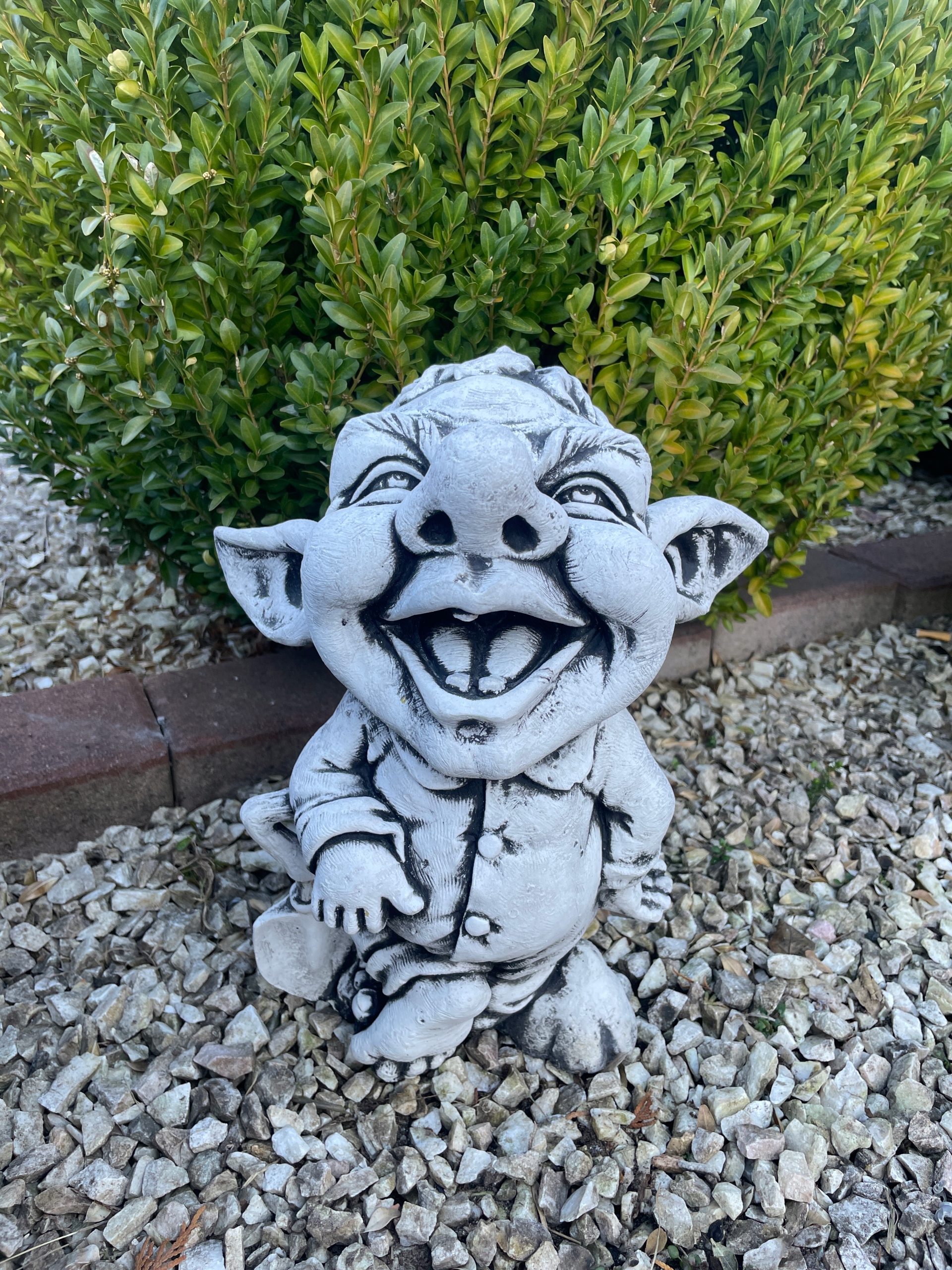 Betonová figurka Zábavný Troll dekorativní zahradní figurky