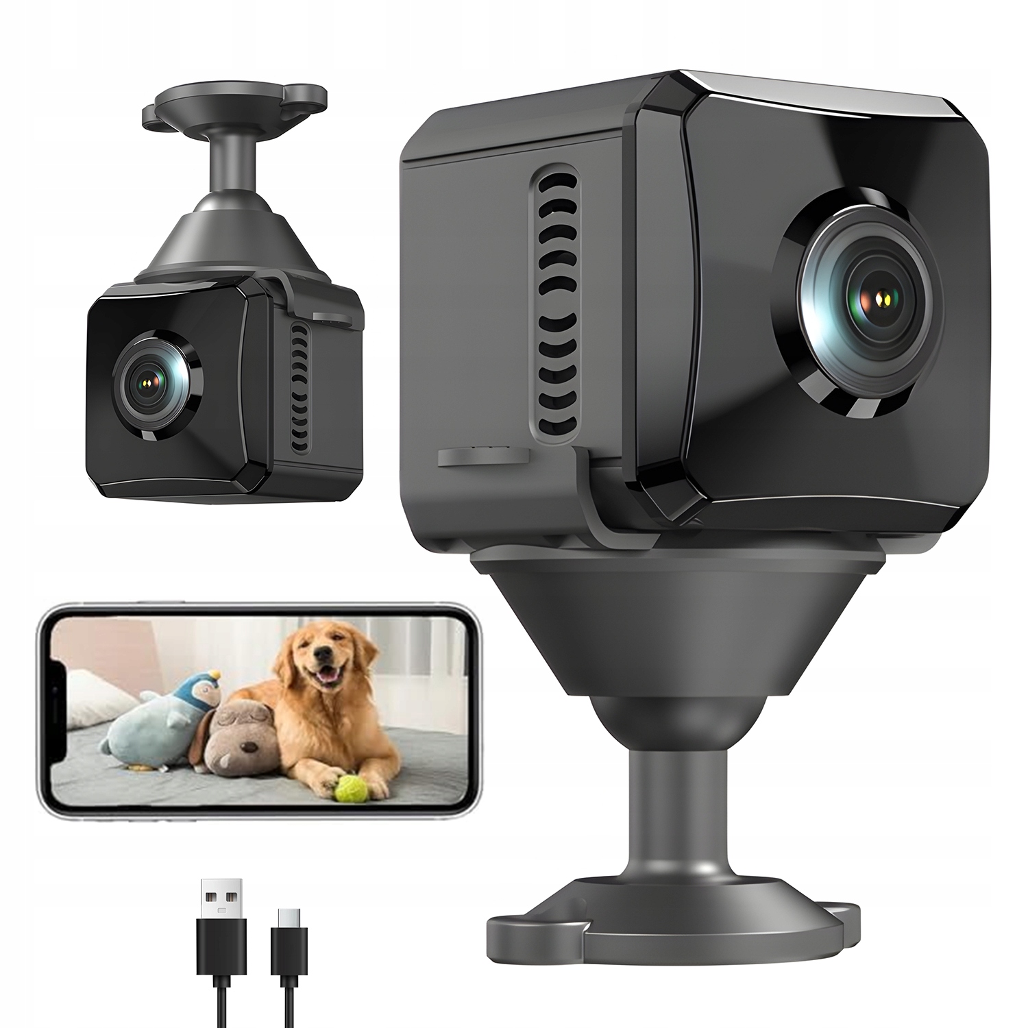 Špionážní Kamera Wifi Mini Full Hd 1080P Detekce Pohybu