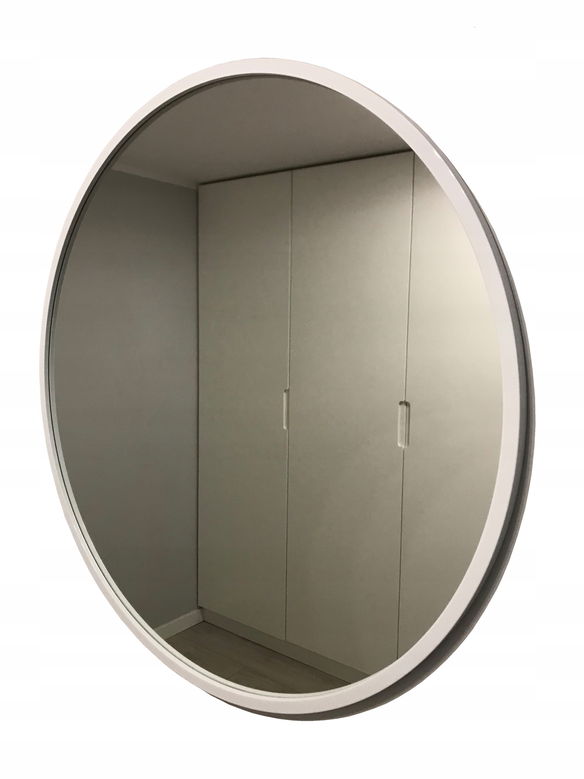 

Lustro okrągłe 70 cm Biały Połysk