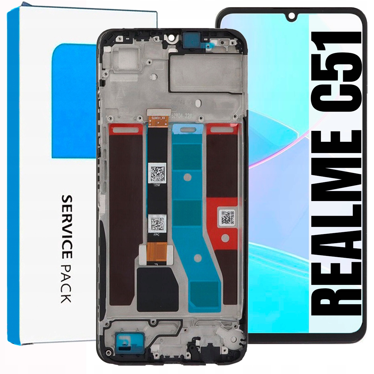 Displej Pro Realme C51 Originální LCD Obrazovka Rámeček