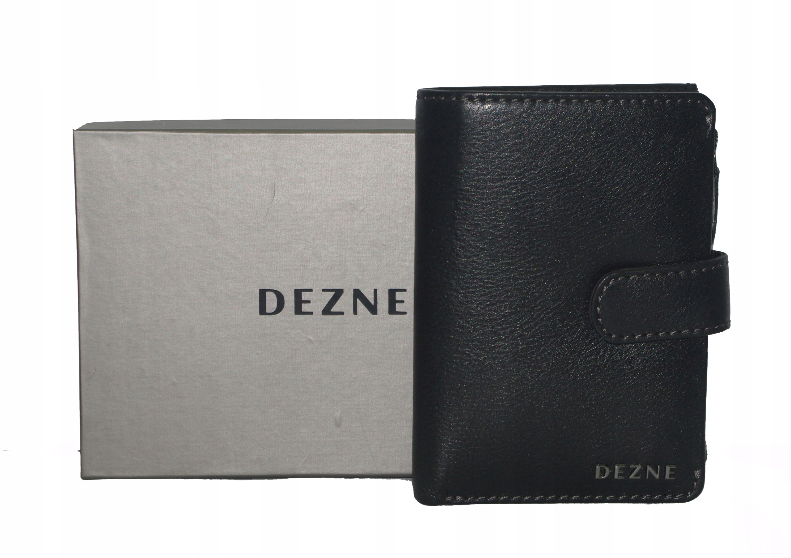 Dezne kožená peněženka s Rfid zapínáním, černá