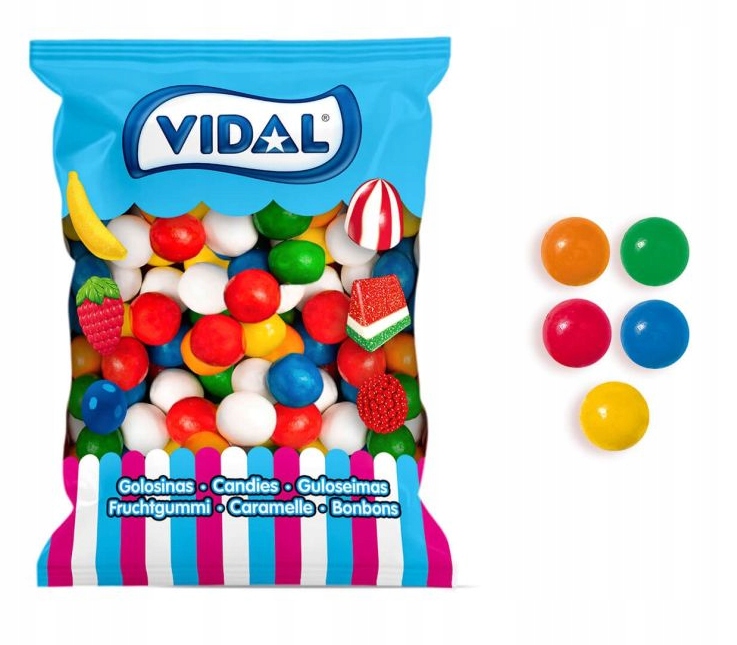 Vidal Bola žvýkačka ovocná 16 mm 2 kg