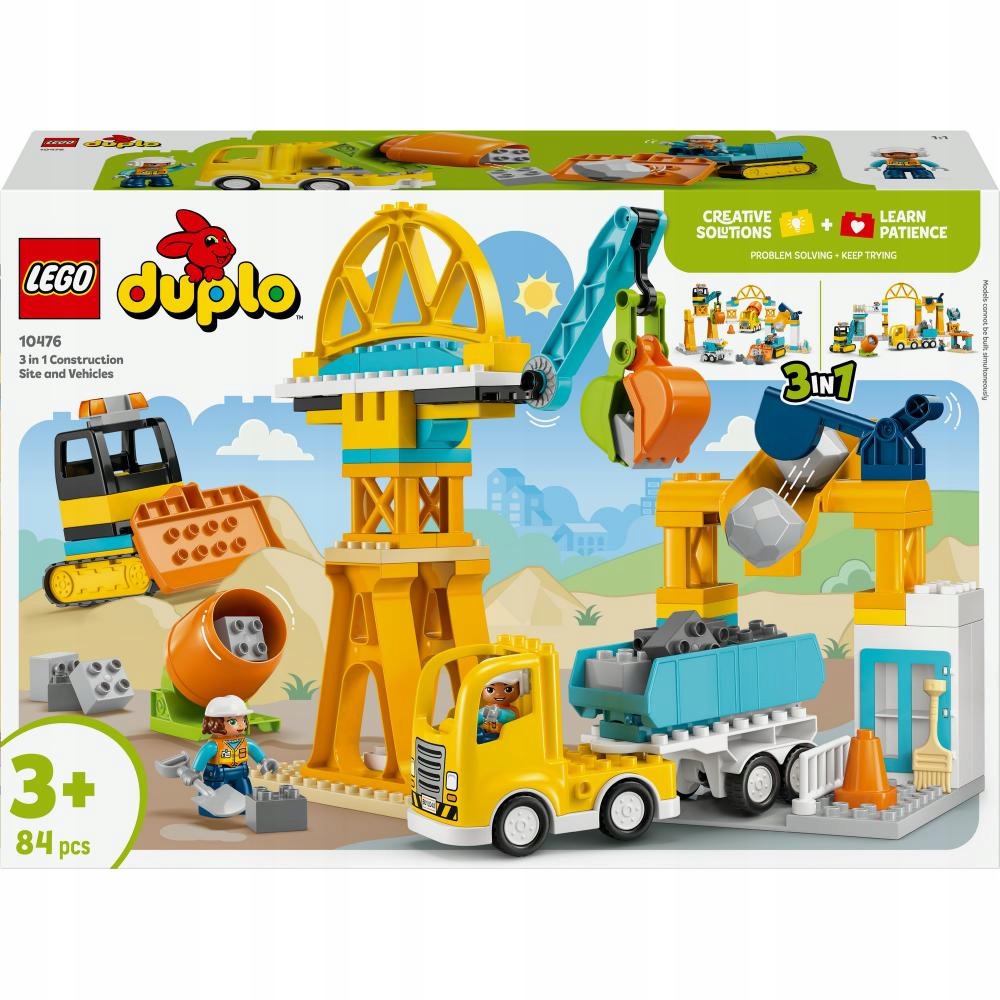 Lego Duplo Stavební náměstí s vozidly 3v1 10476