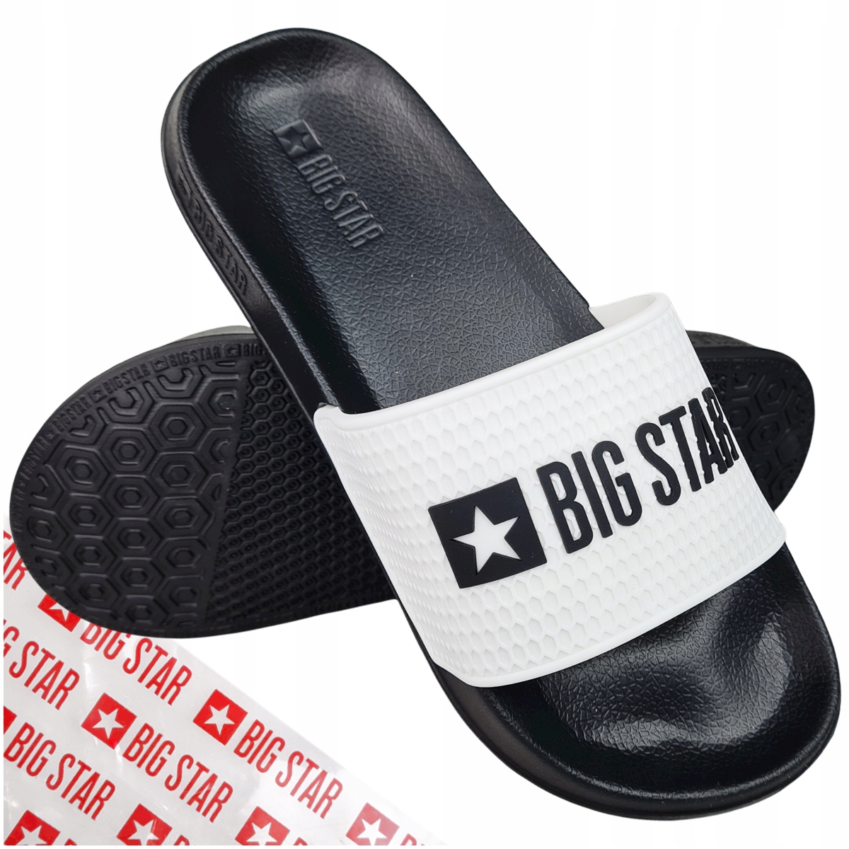 

lekkie klapki Big Star męskie czarne JJ174506 43