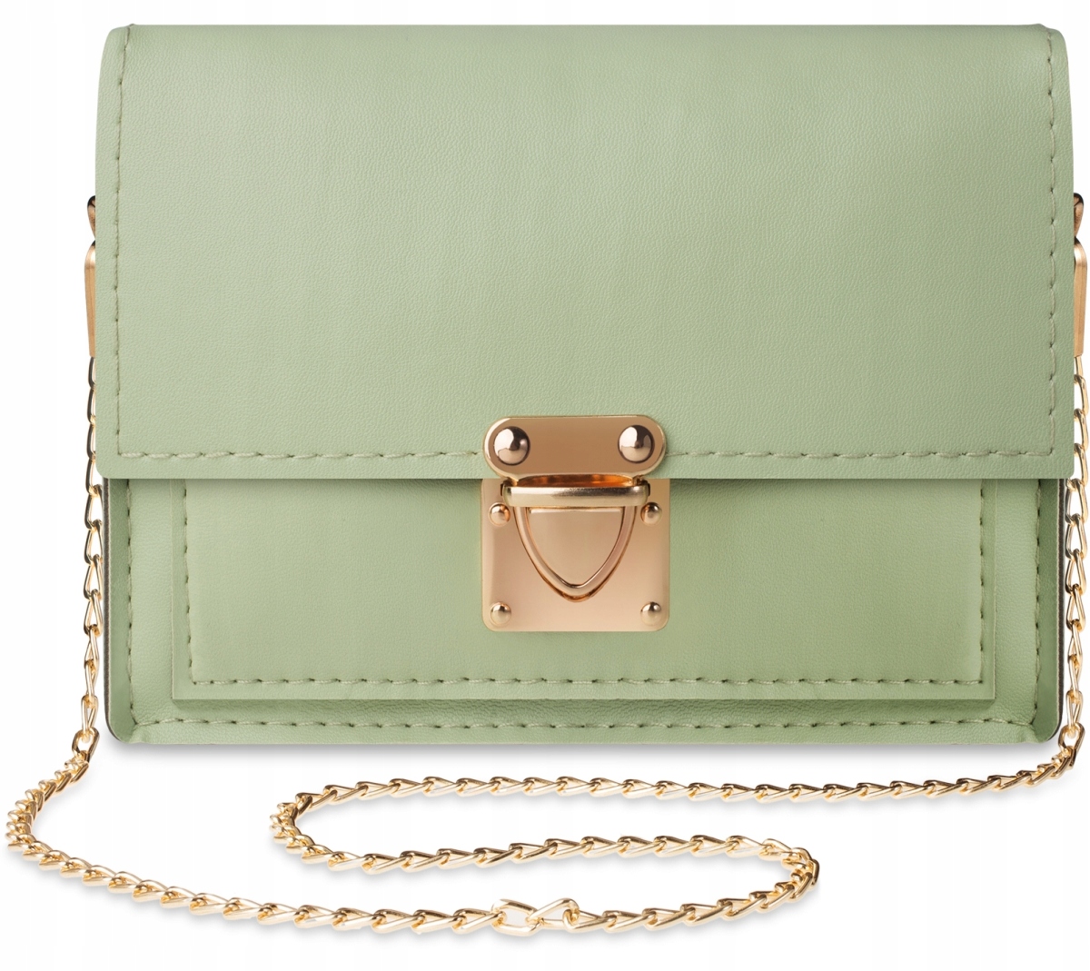 

Listonoszka mała Torebka elegancka Miętowa kuferek