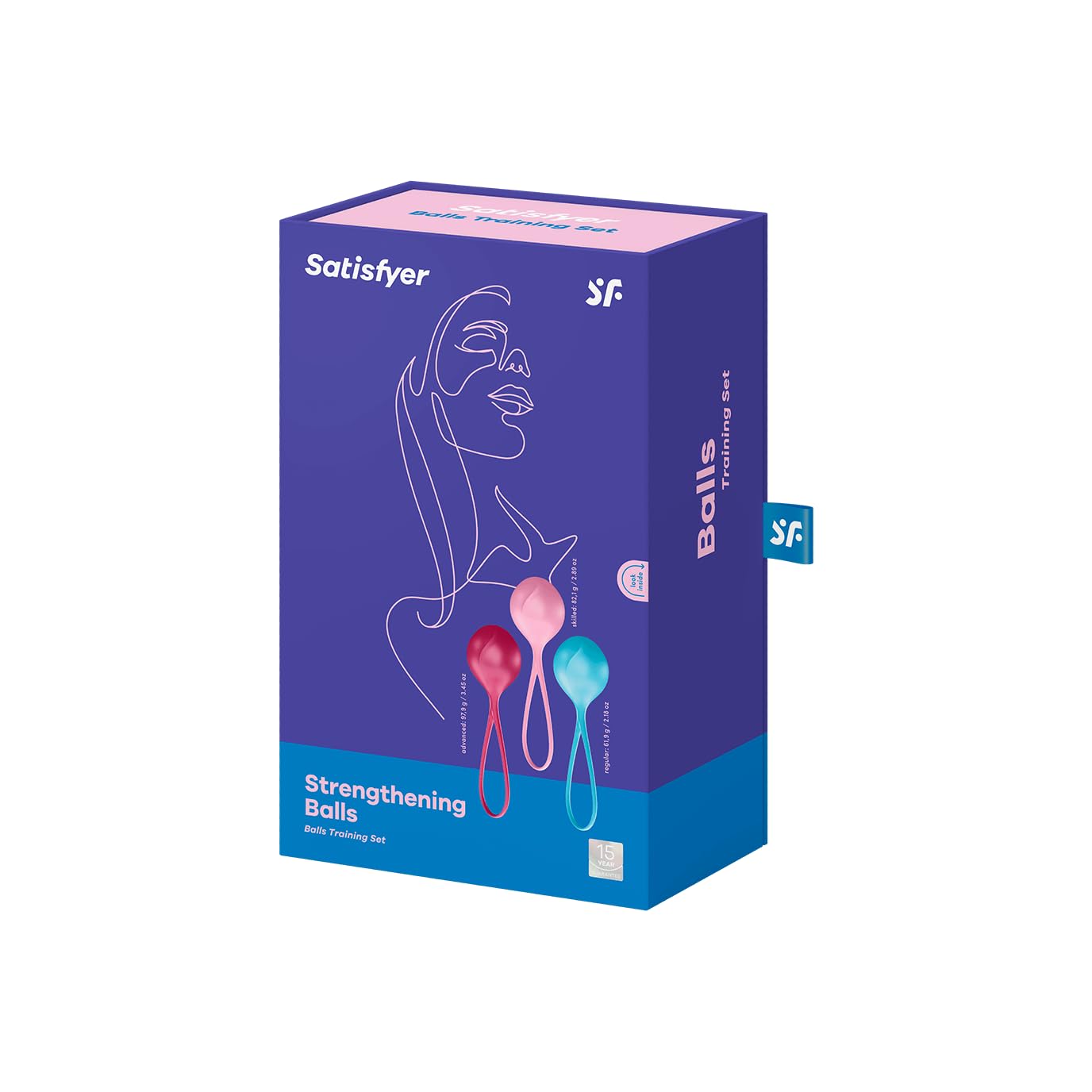 SATISFYER Kulki Gejszy Treningowe Zestaw 3 Kule Kegel Dla Kobiet Silikon — miniatura 4