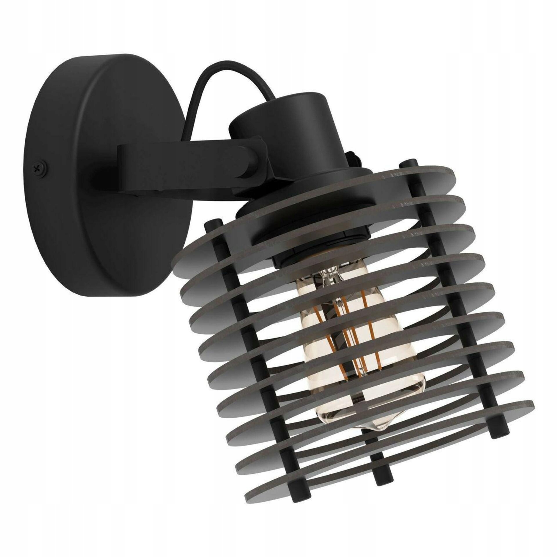 Bodové svítidlo Eglo Segovia černé E27 40W ocel/dřevo