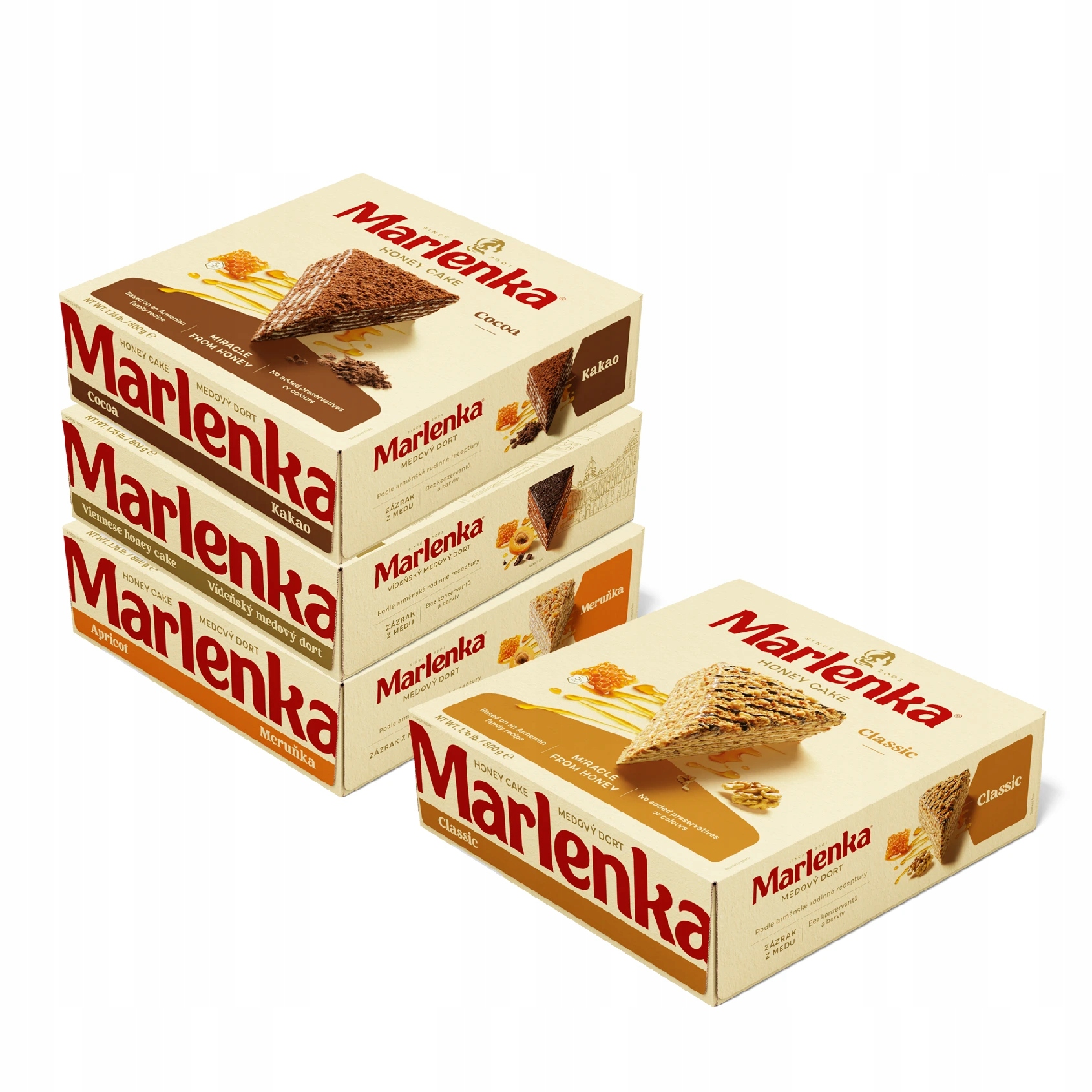 Marlenka 3+1 Medové dorty mix 4 x 800 g