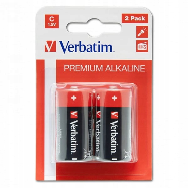 

Bateria alkaliczna, ogniwo typ C, Verbatim 2szt