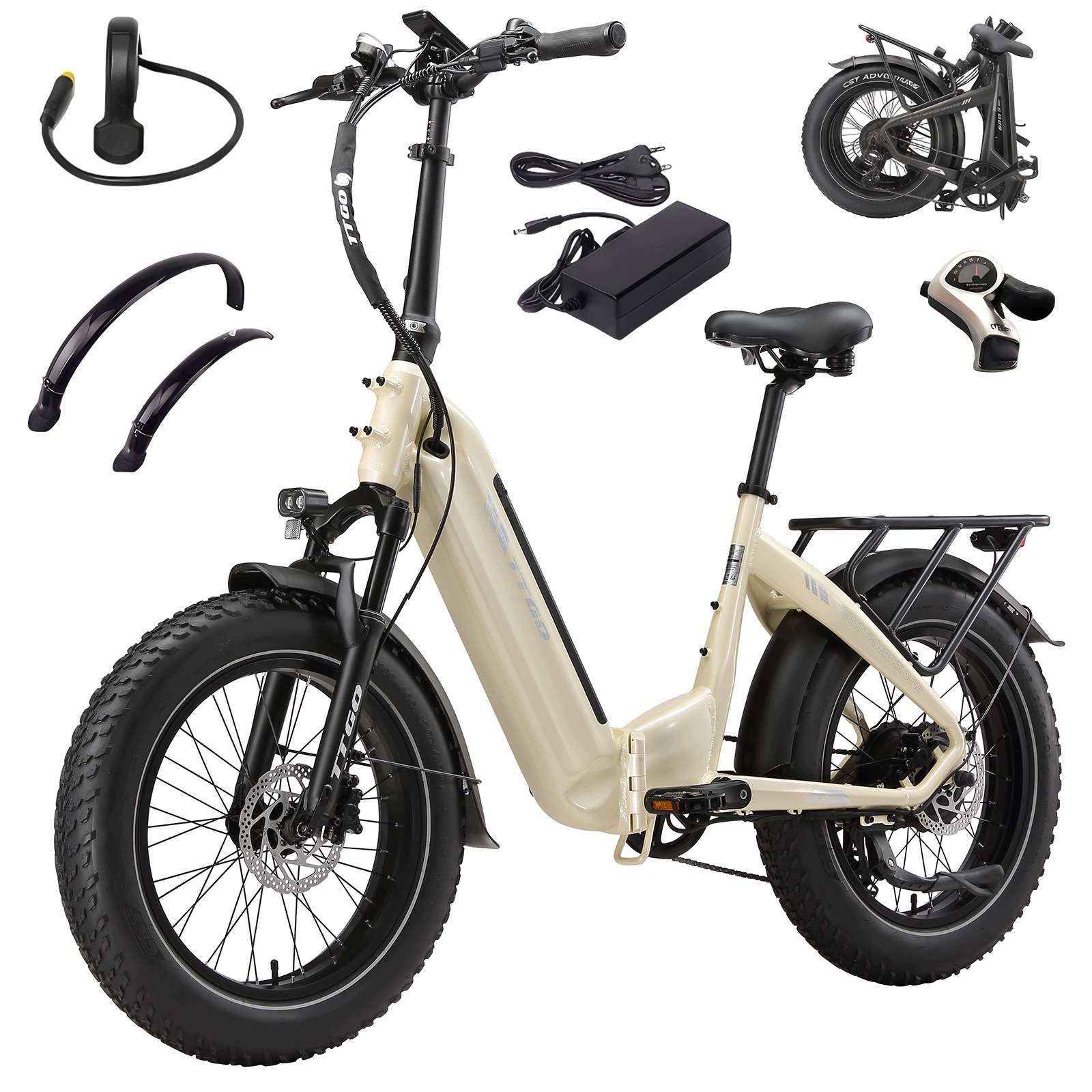 Ttgo F6 Boost Składany elektryczny rower miejski 250W 48V 18AH 25km/h 140km Zasięg H