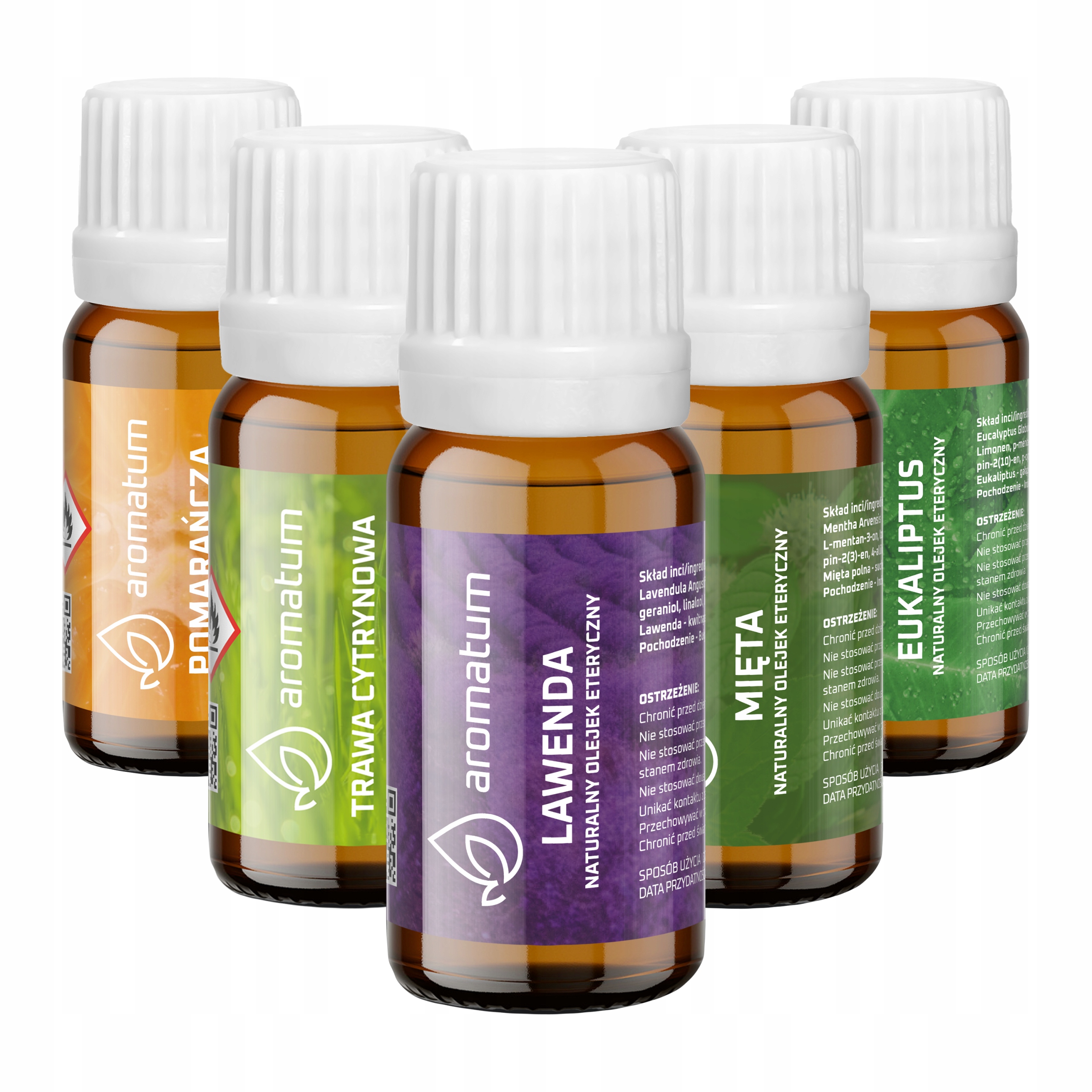 

Zestaw 5 Olejków Eterycznych 100% Aromaterapia