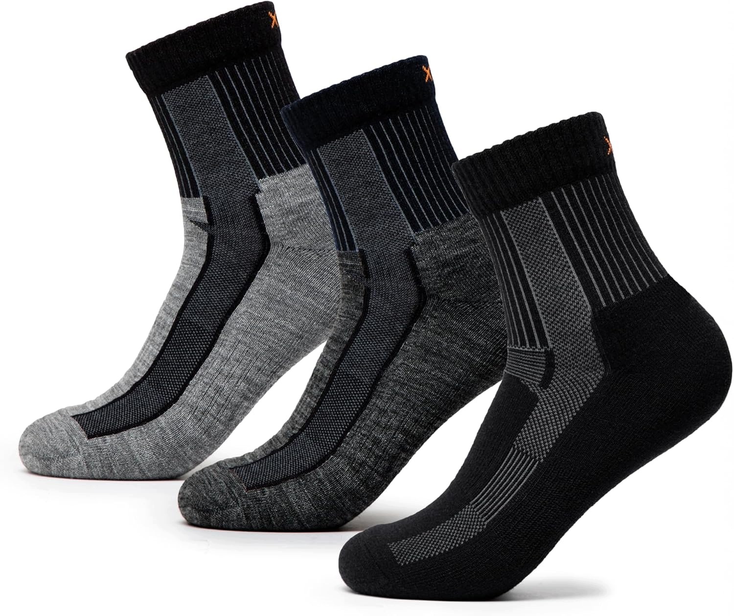 Skarpety turystyczne merino Makalu 39-42 3 pary czarno-niebieskie