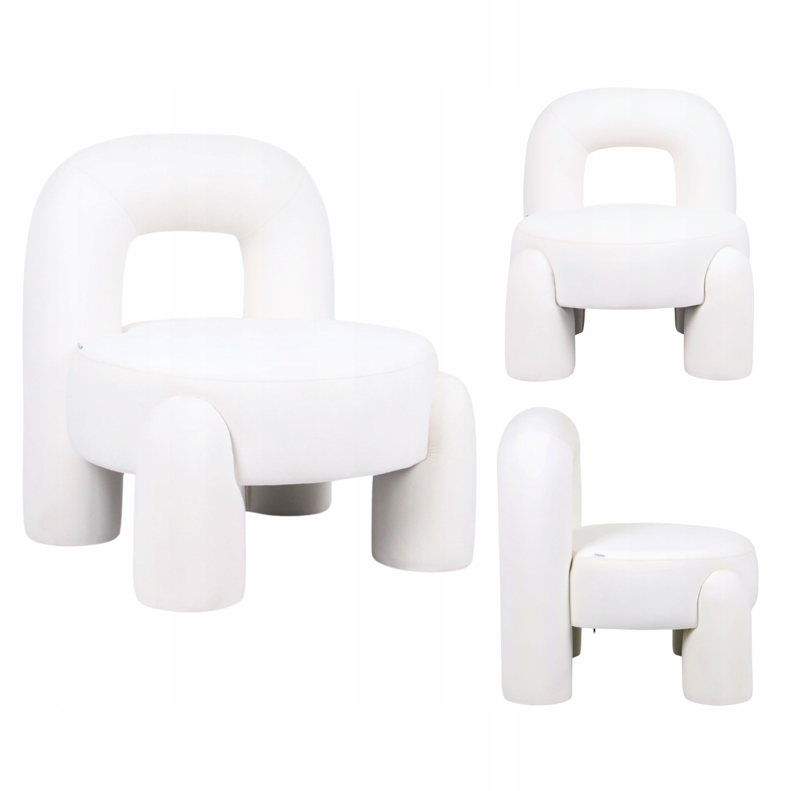 Křeslo Viggo ecru do obývacího pokoje, čalouněné moderním nábytkem Homla