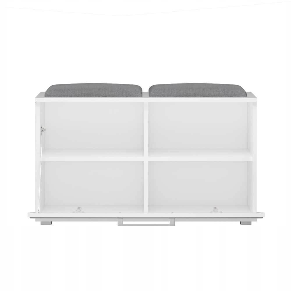 SZAFKA NA BUTY Z SIEDZISKIEM REGAŁ NA OBUWIE KOMODA MEBLE BIEL MAT 85 cm Marka VMP