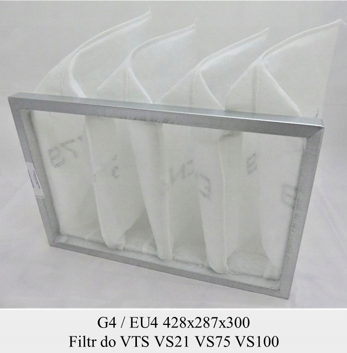 

Filtr kieszeniowy G4 428x287x300 do centrali Vts