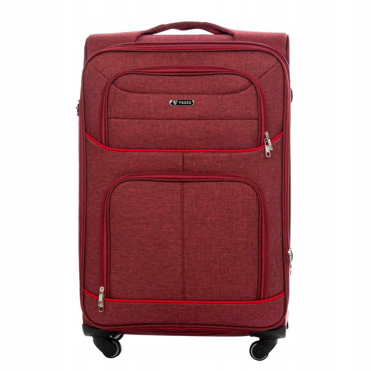 Walizka podróżna materiałowa VEZZE mała CZERWONA