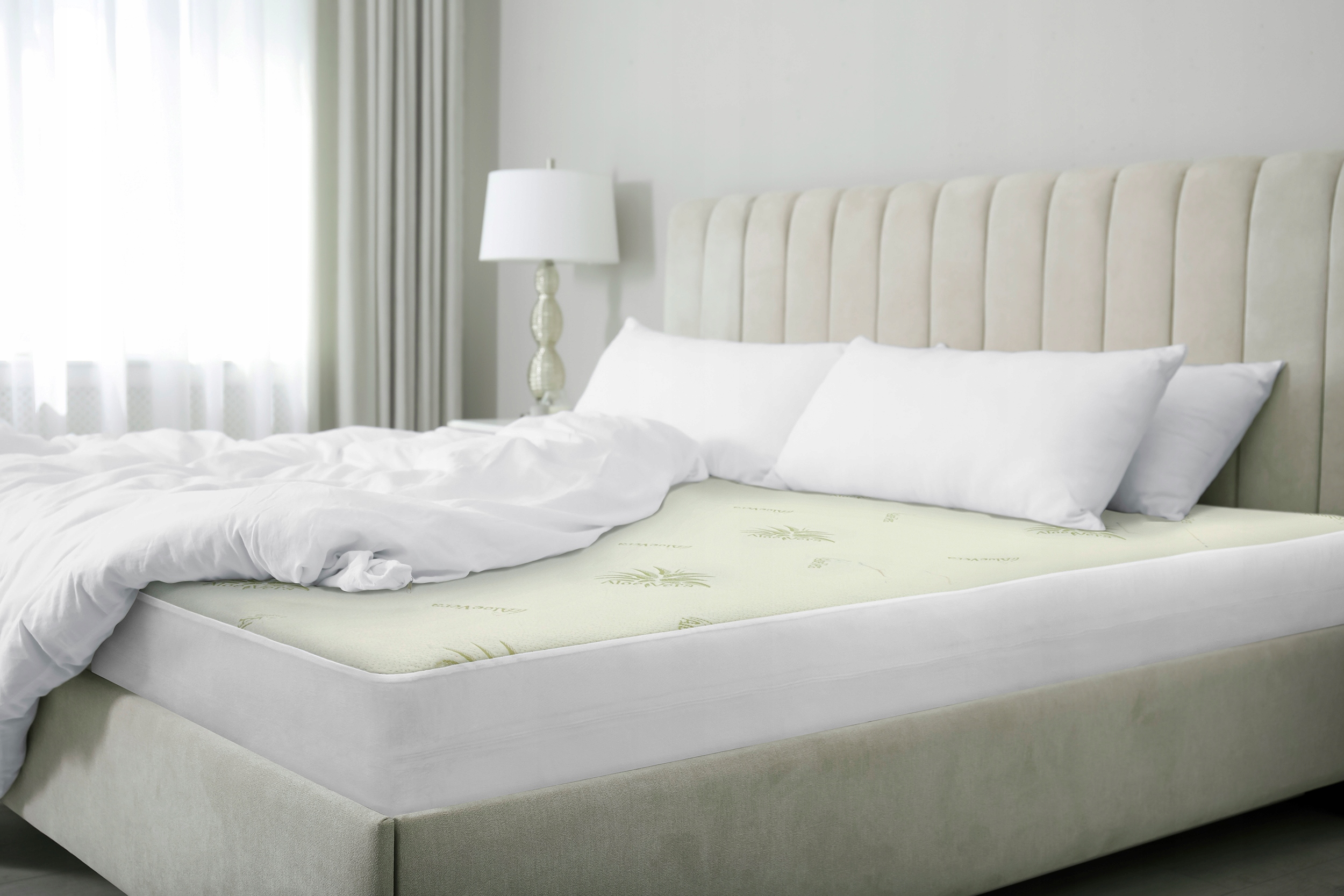 OCHRANIACZ POKROWIEC NA MATERAC 80x180 WODOODPORNY ALOE VERA GUMKA DOOKOŁA Szerokość produktu 80 cm