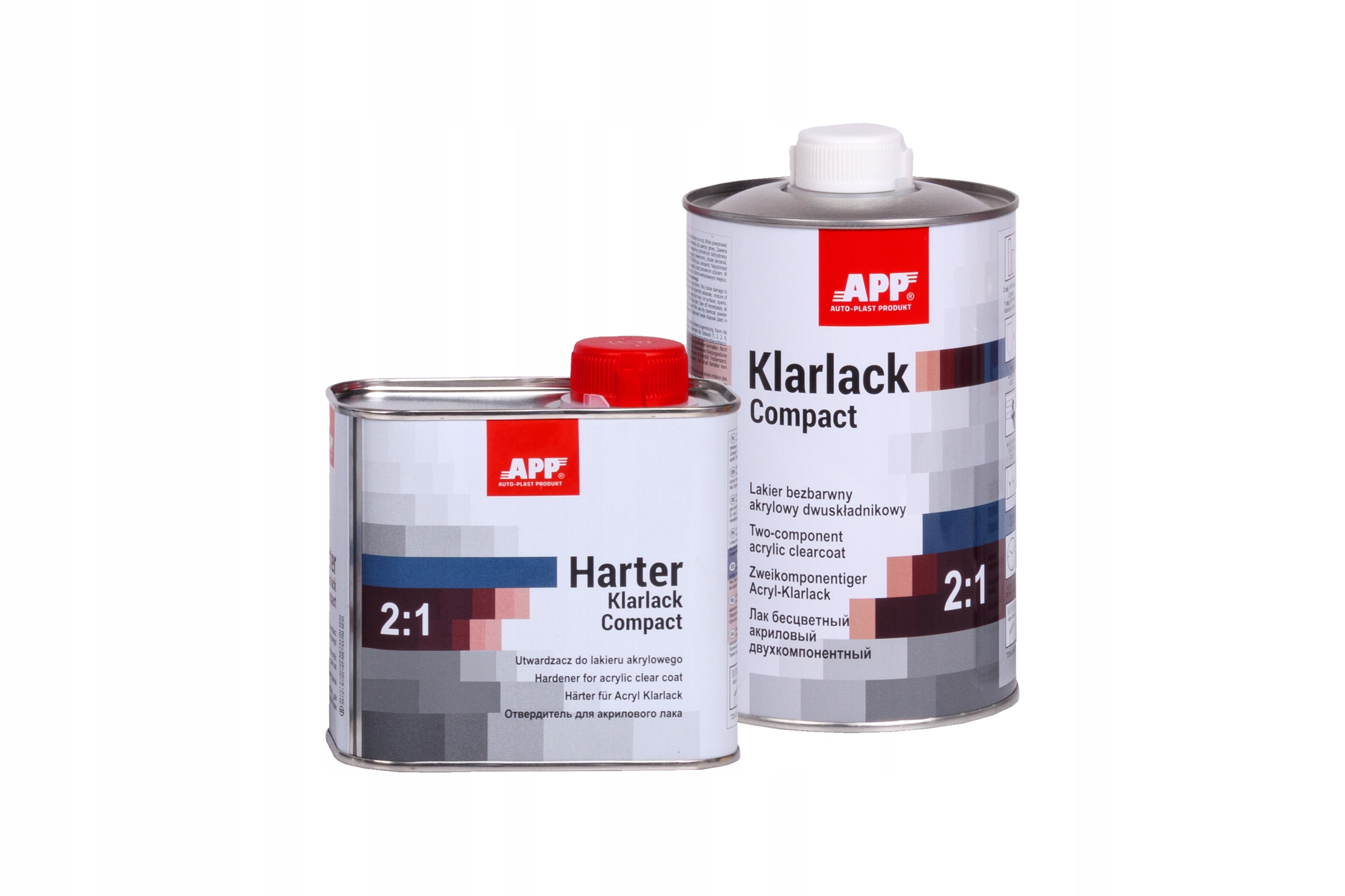 Lakier bezbarwny akrylowy 1L utwardzacz normalny App Klarlack Compact 2:1