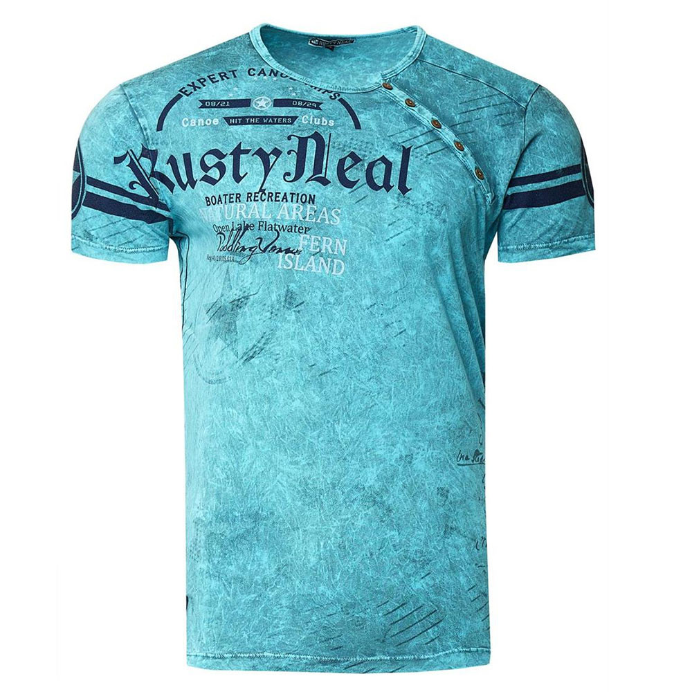 Rusty Neal tričko pánské 15245 regular fit XXL petrolej
